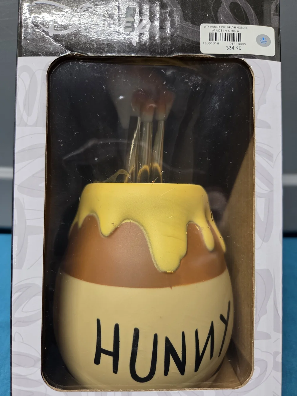 Disney Winnie The Pooh Hunny Pot Makeup Brush Set & Holder